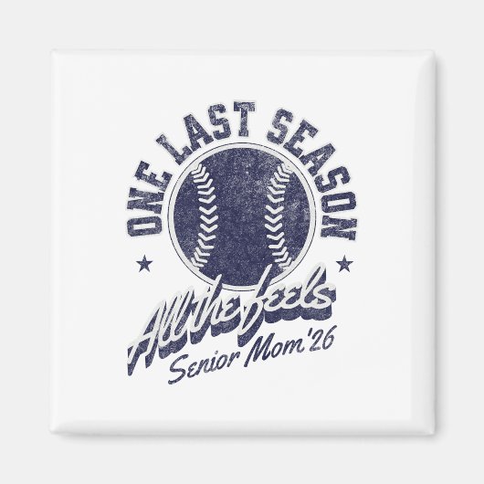 Softll Senior Mom 2026 Distressed Magnet (Vorne)