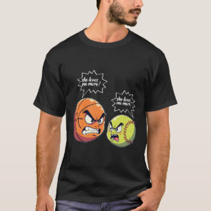 Softll Sketll Mädchen Frauen Tochter Sie liebt mic T-Shirt