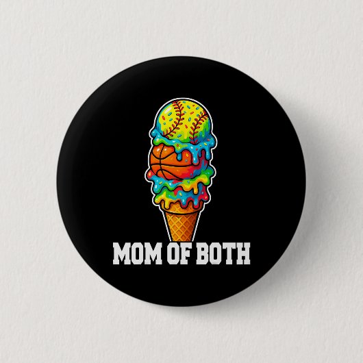 Softll Sketll Mama Eis Drip Sommer Spieltag Button (Vorderseite)