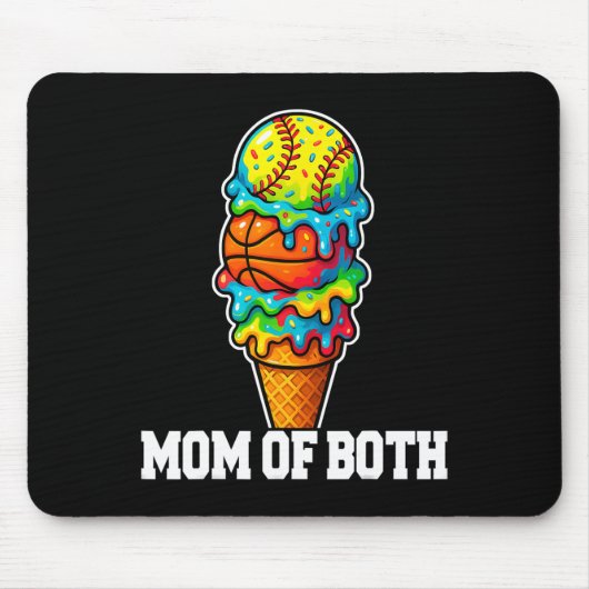 Softll Sketll Mama Eis Drip Sommer Spieltag Mousepad (Vorne)