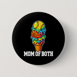 Softll Sketll Mama Eiscreme-Tropf Sommer-Spieltag Button