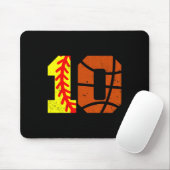 Softll Sketll Nummer 10 Jersey Lustig 10. Geburtst Mousepad (Mit Mouse)