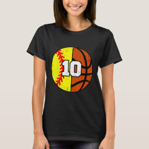 Softll Sketll Nummer 10 Trikot Lustiger 10. Geburt T-Shirt