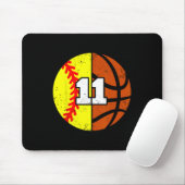 Softll Sketll Nummer 11 Trikot Lustiger 11. Geburt Mousepad (Mit Mouse)