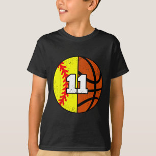 Softll Sketll Nummer 11 Trikot Lustiger 11. Geburt T-Shirt