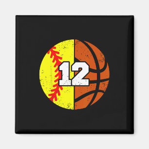 Softll Sketll Nummer 12 Trikot Lustiger 12. Geburt Magnet