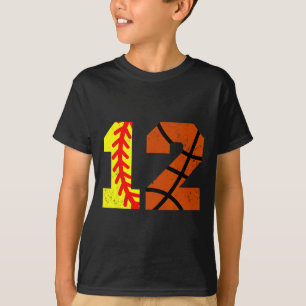 Softll Sketll Nummer 12 Trikot Lustiger 12. Geburt T-Shirt