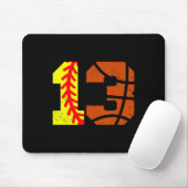 Softll Sketll Nummer 13 Trikot Lustiger 13. Geburt Mousepad (Mit Mouse)
