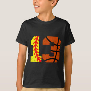 Softll Sketll Nummer 13 Trikot Lustiger 13. Geburt T-Shirt