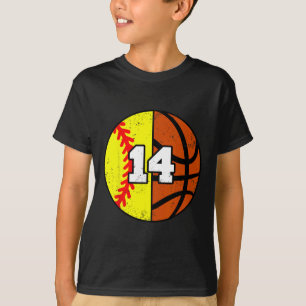 Softll Sketll Nummer 14 Trikot Lustiger 14. Geburt T-Shirt