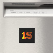 Softll Sketll Nummer 15 Jersey Lustig 15. Geburtst Magnet (In Situ (Geschirrspüler))