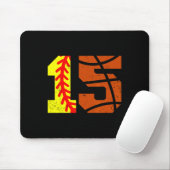 Softll Sketll Nummer 15 Jersey Lustig 15. Geburtst Mousepad (Mit Mouse)