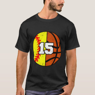 Softll Sketll Nummer 15 Trikot Lustig 15. Geburtst T-Shirt