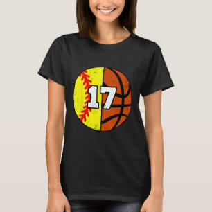 Softll Sketll Nummer 17 Trikot Lustiger 17. Geburt T-Shirt