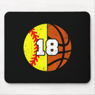 Softll Sketll Nummer 18 Trikot Lustig 18. Geburtst Mousepad