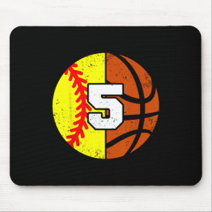 Softll Sketll Nummer 5 Jersey Lustiger 5. Geburtst Mousepad