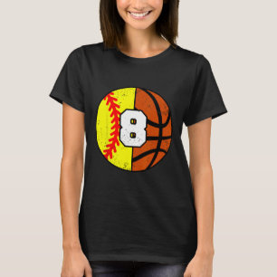 Softll Sketll Nummer 8 Trikot Lustiger 8. Geburtst T-Shirt