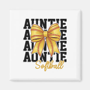 Softll Tante Kokette Schleife Größter Fan Sportlie Magnet