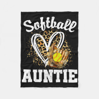 Softll Tante Leopard Herz passende Familie Fleecedecke