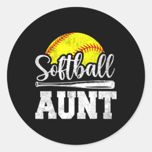 Softll Tante Softll Player Game Day Mother Day Gi Runder Aufkleber