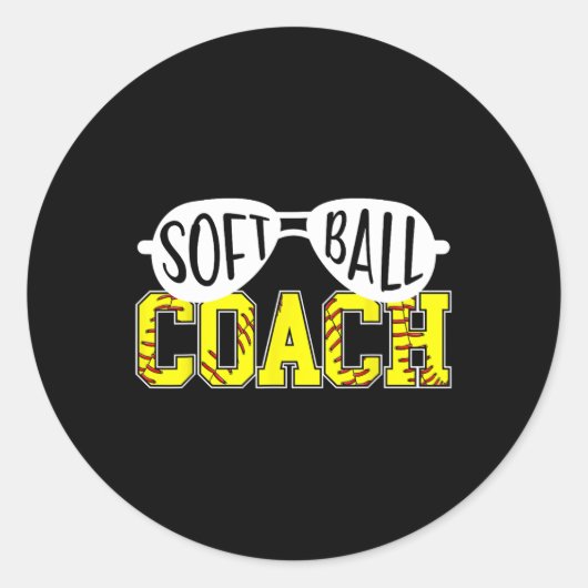 Softll-Trainer Softll-Coaching Lustiger Softll-Tra Runder Aufkleber (Vorderseite)