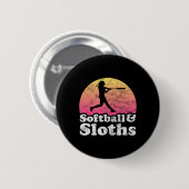Softll Und Faultiere Frauen Oder Mädchen Faultier  Button (Vorne & Hinten)