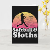 Softll Und Faultiere Frauen Oder Mädchen Faultier Karte (Gelbe Blume)
