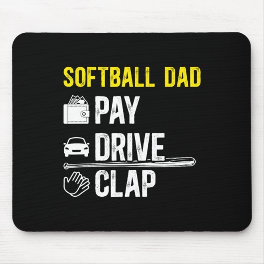 Softll Vater Pay Drive Softll Spieler Dad Softll V Mousepad (Vorne)