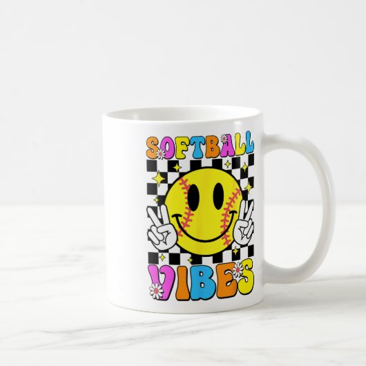 Softll Vibes Softll Retro Groovy Spieltag Mädchen Kaffeetasse (Rechts)
