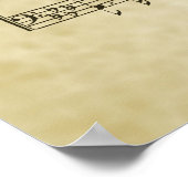 Softly and Tenderly Gospel Sheet Music Poster (Ecke)