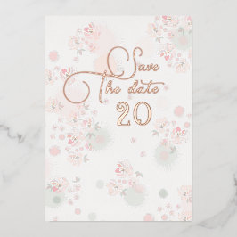 Softness Tea Rose Hochzeit speichern das Datum Folieneinladung