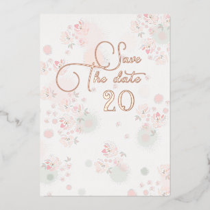 Softness Tea Rose Hochzeit speichern das Datum Folieneinladung