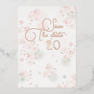 Softness Tea Rose Hochzeit speichern das Datum Folieneinladung