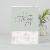Softness Tea Rose Hochzeit speichern das Datum Folieneinladung (Stehend vorne)