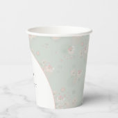 Softness Tea Rose Hochzeit Willkommen Pappbecher (Rückseite)