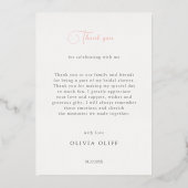 Softness Tee Rose Brautparty Danke Karte (Rückseite)