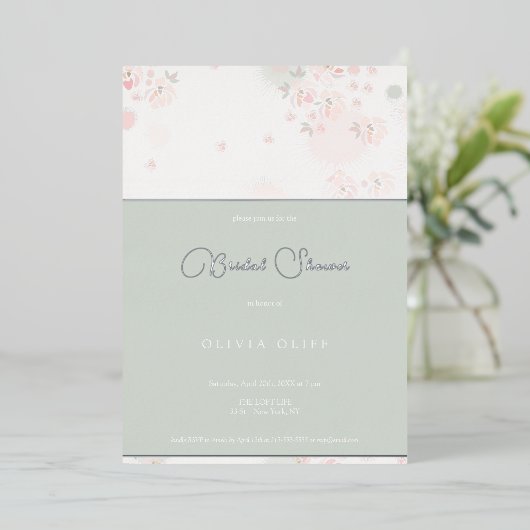 Softness Tee Rose Brautparty Einladung (Stehend vorne)