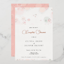 Softness Tee Rose Paare Dusche Folieneinladung