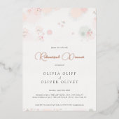 Softness Tee Rose Probe Abendessen Folieneinladung (Vorderseite)