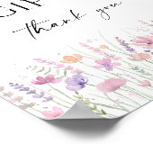 Softpastell-Wildblumen-Hochzeitskarten- und Gesche Poster (Ecke)