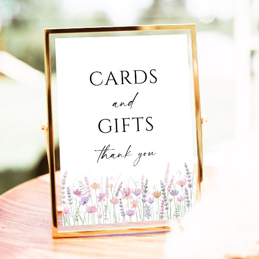 Softpastell-Wildblumen-Hochzeitskarten- und Gesche Poster