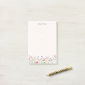 Softpastell-Wildblumen-personalisierte Post-it-Not Post-it Klebezettel (Auf Schreibtisch)