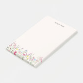 Softpastell-Wildblumen-personalisierte Post-it-Not Post-it Klebezettel (angewinkelt)