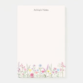 Softpastell-Wildblumen-personalisierte Post-it-Not Post-it Klebezettel (Vorderseite)