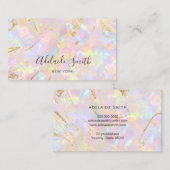 Softpink opal stone Visitenkarte (Vorne/Hinten)