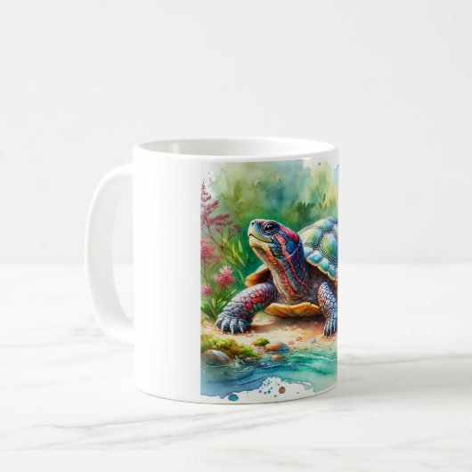 Softshell Turtle 221024AREF149 - Watercolor Kaffeetasse (Vorderseite Links)