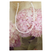 SoftSummer Hydrangea Blush Pink Gold Vintag Mittlere Geschenktüte (Vorderseite)