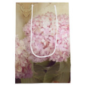 SoftSummer Hydrangea Blush Pink Gold Vintag Mittlere Geschenktüte (Rückseite)