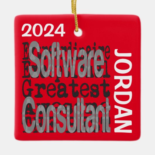 Software Consultant Extraordinaire CUSTOM Keramikornament (Vorderseite)
