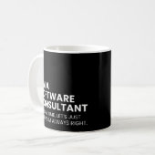 Software Consultant Funny Analyst Sprichwort Kaffeetasse (Vorderseite Links)